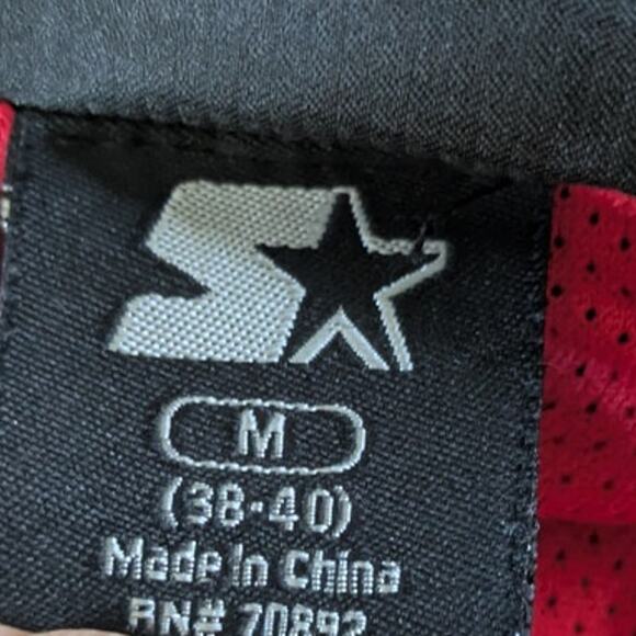 Vintage Starter Windbreaker Jacket Mens M Black Y2K Track Gym Training Workout - Picture 5 of 8